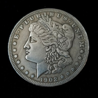 Moneda de Dólar Morgan Antigua de EE. UU. de 26 g, Réplica de Moneda de Plata de la Libertad de Morgan, Dinero Antiguo de EE. UU.