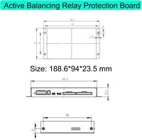 JKBMS 4A Active Balancer 2S-24S avec Bluetooth intégré pour LiFePO4 Li-ion LTO 9V-100V Module d'égalisation intelligent (JK-B4A24S)