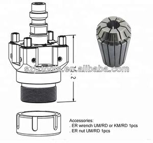 A-ONE ปลอกหัวจับคอลเล็ตสำหรับ ER40<span class=keywords><strong>งาน</strong></span>ขนาด32มม. 3A-110099หัวจับ<span class=keywords><strong>ชิ้น</strong></span><span class=keywords><strong>งาน</strong></span>รูปทรงกลม - Product Image 6