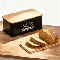 Boîte de rangement en métal personnalisée, grande, rectangulaire, minimaliste, pour cuisine européenne, pâtisserie, pain, gâteau, crème, biscuits, chocolat, épices