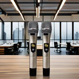 Light-Weight 2-Channel UHF Wireless Handheld Microphone <strong>Omni</strong>-Directional <strong>Pattern</strong> for Karaoke Studio Use - Product Image 3