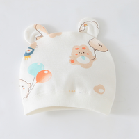 Gorro de Bebé Unisex de Verano, Tejido, Suave y Transpirable, 100% Algodón, Estampado Informal, de 0 a 3 Meses