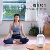 Humidificateur USB intelligent Jihuan modèle J20 rond, grande capacité de 2 litres, double pulvérisation, silencieux, 4-4,5W, 0,223kg, pour la maison, 36dB, pour bureau