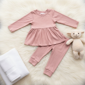 Ensemble de vêtements décontractés en coton pour enfants, deux pièces, personnalisé, t-shirt à manches longues, pantalon à motifs imprimés, costume pour enfants - Product Image 3