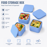 Insert de boîte alimentaire en silicone réutilisable pour boîte à bento, tasse de préparation de repas amovible pour enfants, couleur personnalisée