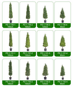 PZ-1-130 <span class=keywords><strong>taille</strong></span> personnalisée sans décoloration fausse plante intérieur bureau plante en pot arbre en plastique dans un pot cèdre artificiel - Product Image 3