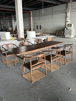 Chaise de salle à manger classique style Kennedy en bois massif, dossier incurvé en bois de frêne, fauteuil rembourré, mobilier commercial haut de gamme