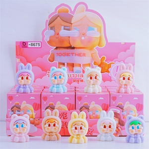 Nuevas figuras de Yoga flocadas de dibujos animados, 12 Uds., caja ciega de alto nivel de apariencia, muñeca Adorable Mini, decoración de escritorio, modelo de moda - Product Image 5