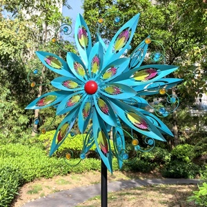 Adornos Metálicos para <span class=keywords><strong>Jardín</strong></span>, Resistentes al Agua, Estilo Art Deco, Escultura <span class=keywords><strong>de</strong></span> Viento Giratoria <span class=keywords><strong>de</strong></span> 360 Grados, Molino <span class=keywords><strong>de</strong></span> Viento para Patio y <span class=keywords><strong>Jardín</strong></span> - Product Image 3