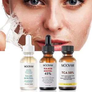 Private Label Face Peel Serum 40% 45% 50% TCA Acid Skin Peeling Tca Serum siero viso vegano