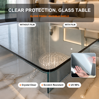 Film de protection amovible pour meubles, transparent, auto-adhésif, imperméable, anti-rayures, pour armoire, table, étagère de cuisine, comptoir, maison