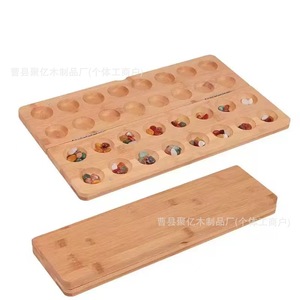 Juego de ajedrez africano de bambú, juego de madera plegable para niños, juguete educativo para padres e hijos - Product Image 2
