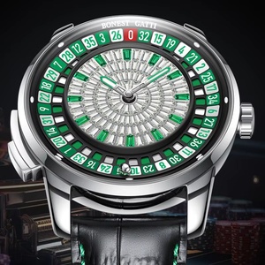 BG8004 New Men <b>Mechanical</b> <b>Watch</b> Automatic Movement Rotating Dial Arabic Numerals Roulette <b>Watch</b> Diamond Luminous Hands - Product Image 2