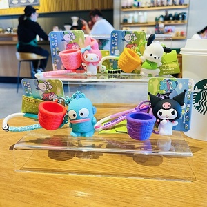 Para Sanrio creativo dibujos animados Krome KT llavero genuino verde planta colgante pequeño Anime llavero juguete bolsa colgante Material plástico - Product Image 2