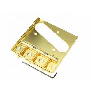 Puente de guitarra de níquel cromado de Estilo Vintage personalizado mecanizado CNC con 3 sillines de latón no compensados - Product Image 4