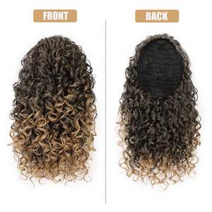 Coleta de mujer cordón espiral rizado pequeño Pelo Rizado Cola de Caballo natural esponjoso africano malla elástica peluca cola de caballo - Product Image 4