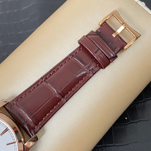 Reloj Mecánico en Tono Oro Rosa con Tourbillon, Esfera Redonda de 38 mm, Correa de Cuero Genuino Marrón, Estilo Elegante para Vestir - Product Image 5