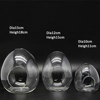 Wohndekor Miniatur-Sukkulenten Glasbehälter Leeres Eiförmiges Glas Transparentes Hochborosilikatglas Pflanzenterrarium