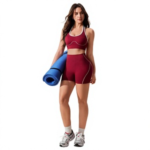 Ensemble de yoga léger 2 pièces : short d'été et soutien-gorge de sport respirant – Créez votre propre design personnalisé pour l'entraînement en salle et la course à pied - Product Image 3