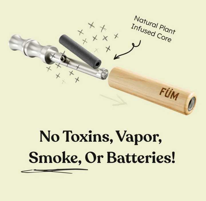 Custom Fum 700puffs Flavored air Smokeless Inhaler Quit Smoking Stick With Essential Oil Cotton Insert Fum Core