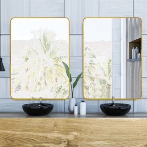 Espejo de Pared Rectangular Grande y Moderno Personalizado, con Marco de Aluminio Dorado, Espejo de Cuerpo Entero para Sala de Estar - Product Image 4
