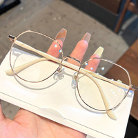 Bingkai Kacamata Trendy Metal Cat Eye IStapromo Gifts, Fashion Anti Blue Light untuk Miopi