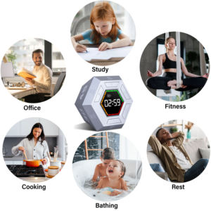 LED dijital su geçirmez çevre dostu mutfak zamanlayıcı pişirme için manyetik altıgen görsel çevirme zamanlayıcı ev ABS malzeme - Product Image 5