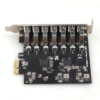 Carte PCI Express USB 3.2 Gen1 avec 7 ports USB 3.2 Gen 1 (5 Gbps), prise en charge UASP, VL805 pour ordinateur de bureau, en stock