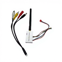 Kimpok 2.4GHz 100mW FPV VTX VRX Émetteur-récepteur vidéo sans fil en aluminium longue portée pour transmission d'images de voitures RC