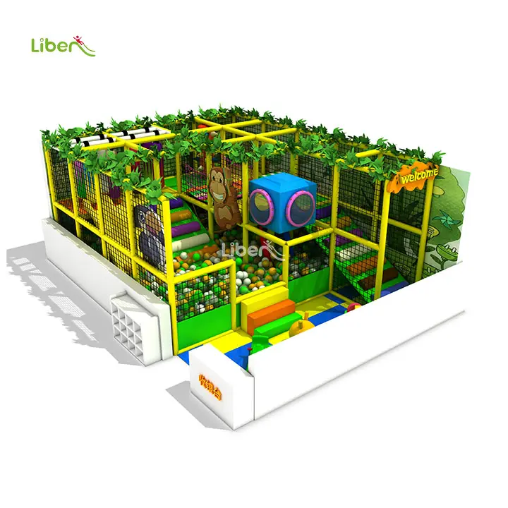Liben Safe Forest Animal Theme Centre de jeu intérieur pour enfants Soft Play Center Équipement de terrain de jeu intérieur