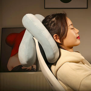 Coussin de sieste confortable pour le bureau, taille standard, en peluche douce, avec support lombaire et appui-tête, pour le sommeil au bureau et l'utilisation par les étudiants - Product Image 1