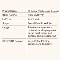 Crème pour le visage blanchissante, lotion pour le soin de la peau, pot rond en PP avec bouchon à vis, pompe sans air, tailles 30g et 50g