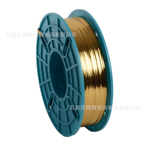 Wedding Metallic <b>Ribbon</b> Spool 8cm Gold Color Food Packaging Twist <b>Wire</b> - Product Image 1