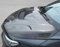 Capot moteur en fibre de carbone véritable style VRS pour Honda Civic 11e génération 2022-24, capot ventilé en fibre de carbone FE1 2, kit carrosserie performance