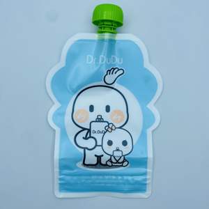 Non BPA <b>Reusable</b> 148ml Double Zipper <b>Food</b> Grade PE Spout <b>Pouch</b> with Gravure Printing Screw Cap for <b>Baby</b>/Pet <b>Food</b> - Product Image 2