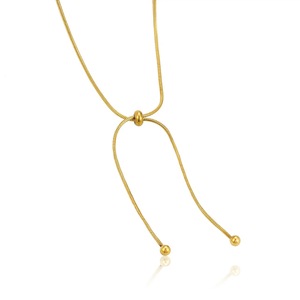 Stylish Simple Women's Snake Bone Chain Necklace 18K Gold Stainless Steel Pull-out Design Necklace <b>Bracelet</b> <b>Anklets</b> - Product Image 5