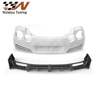 Nouveau Style demi pare-chocs arrière en Fiber de carbone et diffuseur adapté pour Nissan Skyline R35 GTR 08-16 ajustement de haute qualité