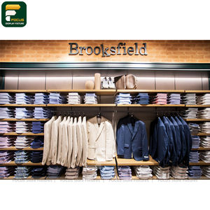 Étagère murale modulaire moderne pour magasin de vêtements, unité de suspension de vêtements, vitrine en verre, aménagement intérieur de magasin de détail - Product Image 5