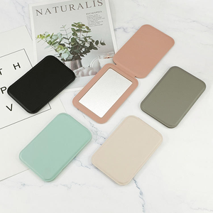 Espejo de Maquillaje de Bolsillo Personalizado con Logotipo, de Cuero PU, Portátil, para Regalo Promocional Empresarial, Colores Personalizables - Product Image 4