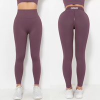 Leggings de sport sans couture sexy pour femmes, vente en gros, push-up, tenues de sport sur mesure, pantalons de yoga gris, fabricants