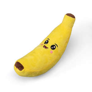 <b>Plush</b> Banana Shaped Pet Toy With Squeak Sound For <b>Cats</b> And Dogs - Product Image 1