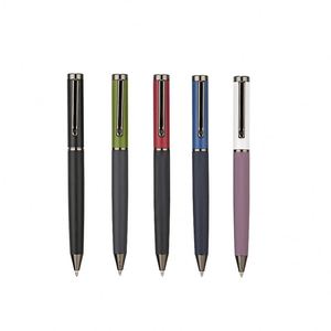Stylo bille métallique de luxe fin, promotionnel, en vente chaude 2024, avec logo personnalisé, encre noire 1,0 mm, pour le bureau et l'école, idéal comme cadeau - Product Image 1