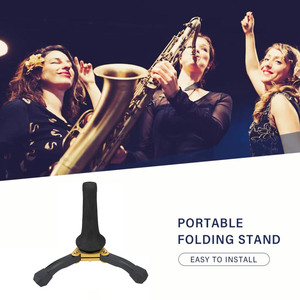 Soprano Sax Stand Pliable Portable Empêcher Slip Saxophone Trépied Titulaire pour Trompette Hautbois <span class=keywords><strong>Clarinette</strong></span> - Product Image 5