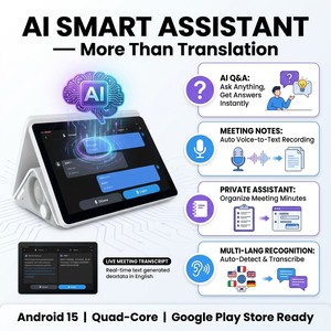Dispositif de <span class=keywords><strong>traduction</strong></span> IA 165 langues, double écran tactile 10,1 pouces, <span class=keywords><strong>traduction</strong></span> hors ligne en temps réel pour entreprises, hôtels, hôpitaux - Product Image 2
