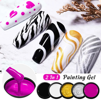 Gel de Peinture pour Nail Art Sans Couche Collante, Gel à Embosser, Gel Polish de Peinture Hautement Pigmenté sous Marque Privée