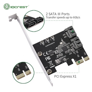 IOCREST <span class=keywords><strong>PCIe</strong></span> 3.0 Gen3 x1 để 2 cổng SATAIII 6 Gb/giây mở rộng điều khiển Thẻ Thẻ có thể kết nối 2 <span class=keywords><strong>sata</strong></span> ssd - Product Image 1