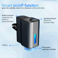 Diffuseur d'arômes intelligent pour grille d'aération de voiture, pulvérisateur automatique de parfum, désodorisant et purificateur d'air pour voiture avec clip de fixation