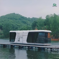 Maison préfabriquée compacte moderne de 40 pieds à énergie solaire, type capsule spatiale