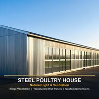 Structure en acier préfabriquée pour bâtiment d'élevage de poulets, construction agricole