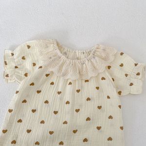 Nuovo Set Estivo 2026 per Bambine: Top in Cotone con Stampa Cuori e Colletto in Pizzo + Pantaloncini, <span class=keywords><strong>Completo</strong></span> Due Pezzi a Maniche Corte - Product Image 5